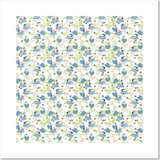 Rabbit Tea Party Pattern IV Posters and Art